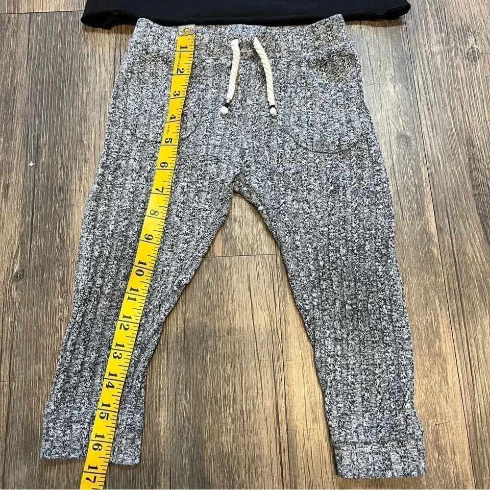 Zara Baby Black Shine Like The Starts Top And Gray Pants Set Size 2/3